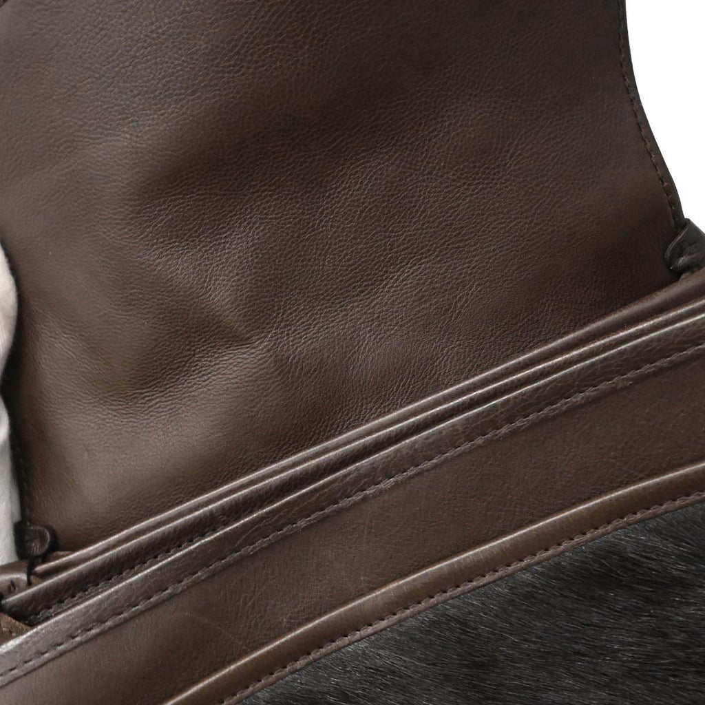 Chanel Brown Calfskin Pony Hair Paris-Dallas Saddle Shoulder Bag