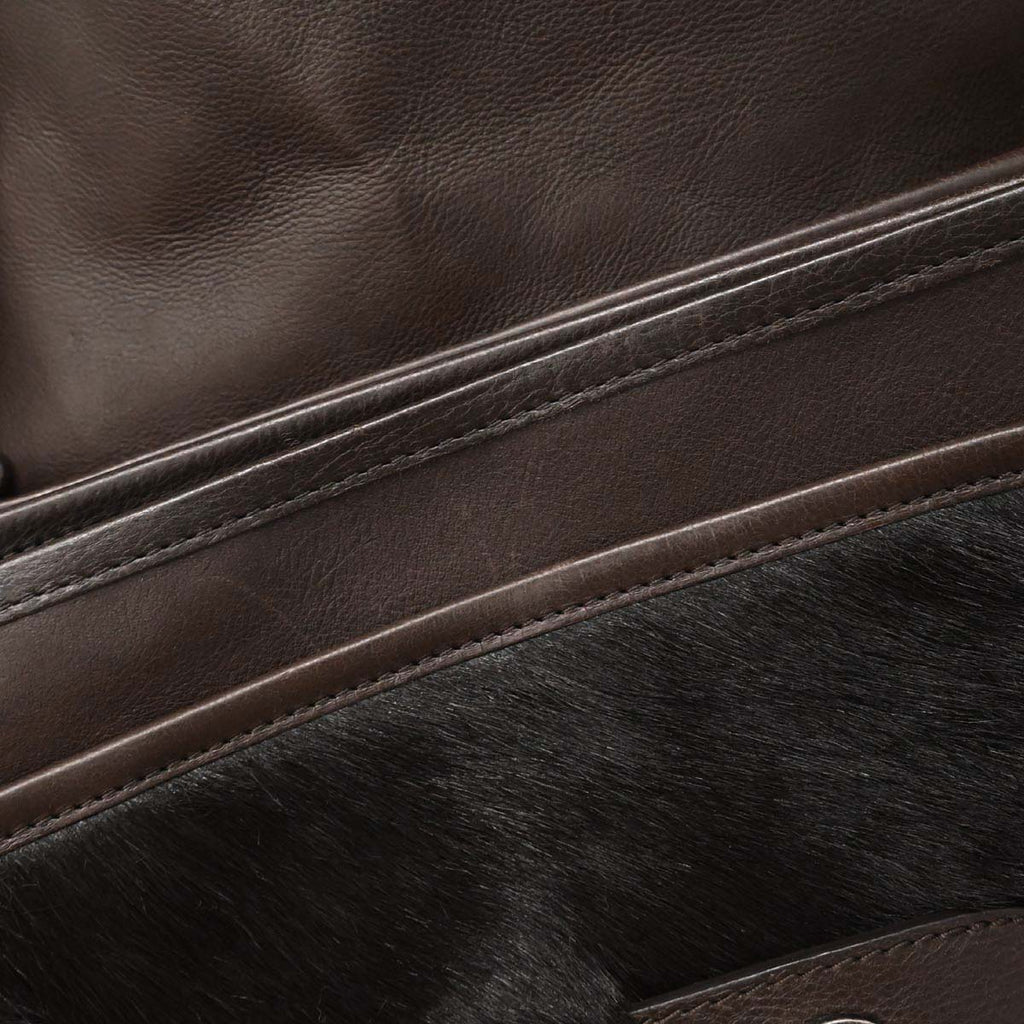 Chanel Brown Calfskin Pony Hair Paris-Dallas Saddle Shoulder Bag