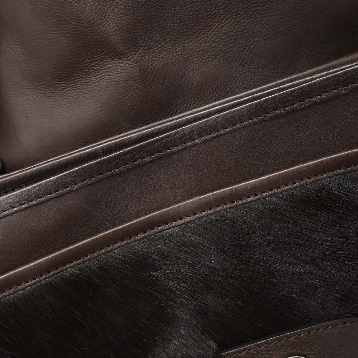 Chanel Brown Calfskin Pony Hair Paris-Dallas Saddle Shoulder Bag
