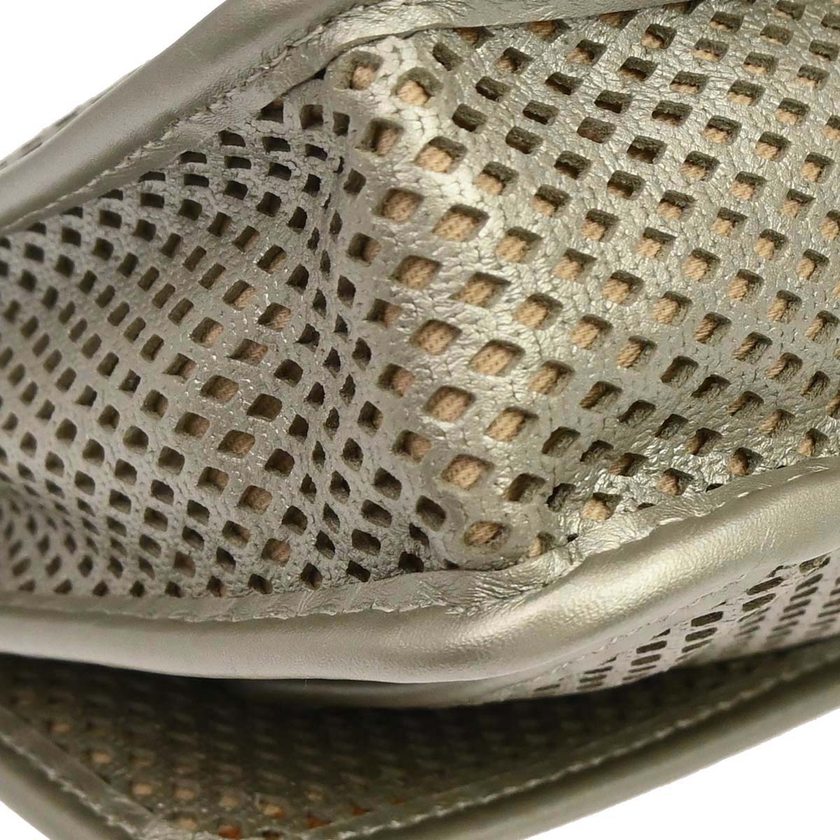 Chanel Silver Perforated Calfskin French Riviera Shoulder Bag