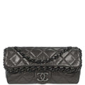 Chanel Gray Calfskin Chain Me Shoulder Bag