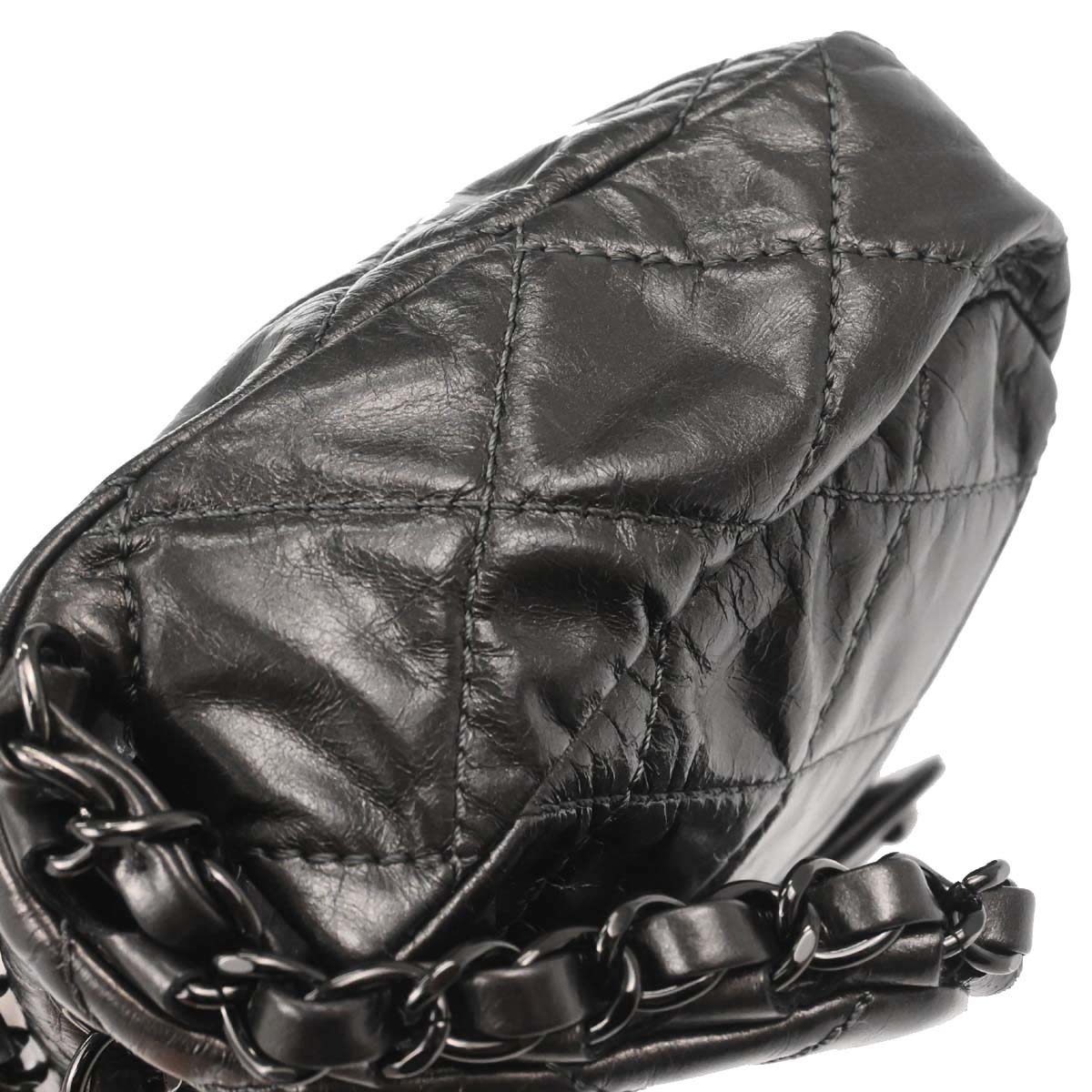 Chanel Gray Calfskin Chain Me Shoulder Bag