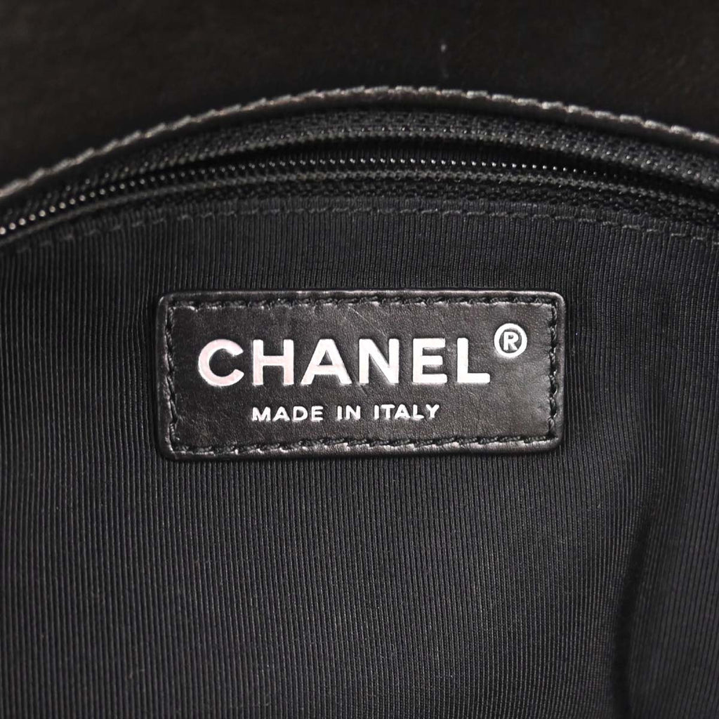 Chanel Gray Calfskin Chain Me Shoulder Bag