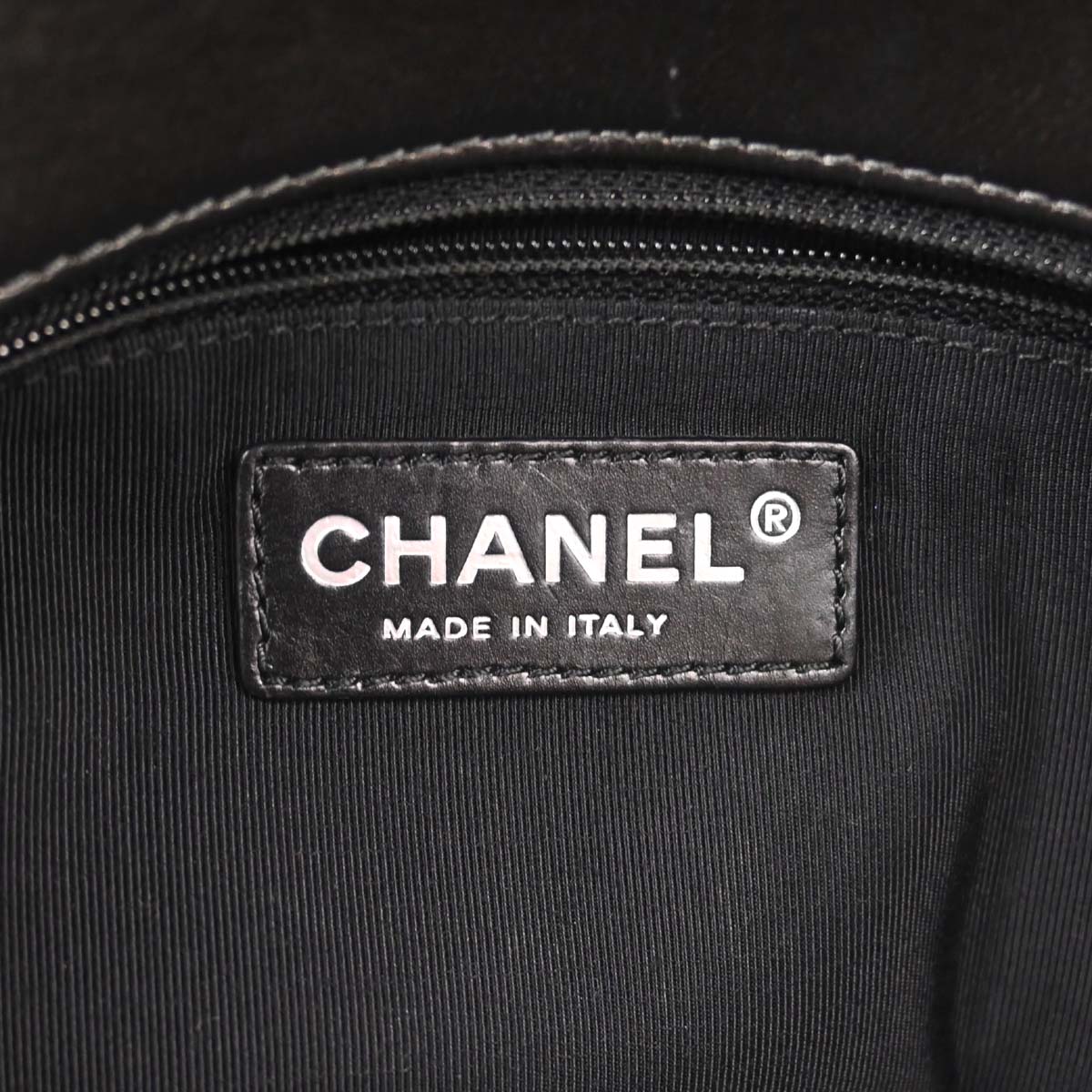 Chanel Gray Calfskin Chain Me Shoulder Bag