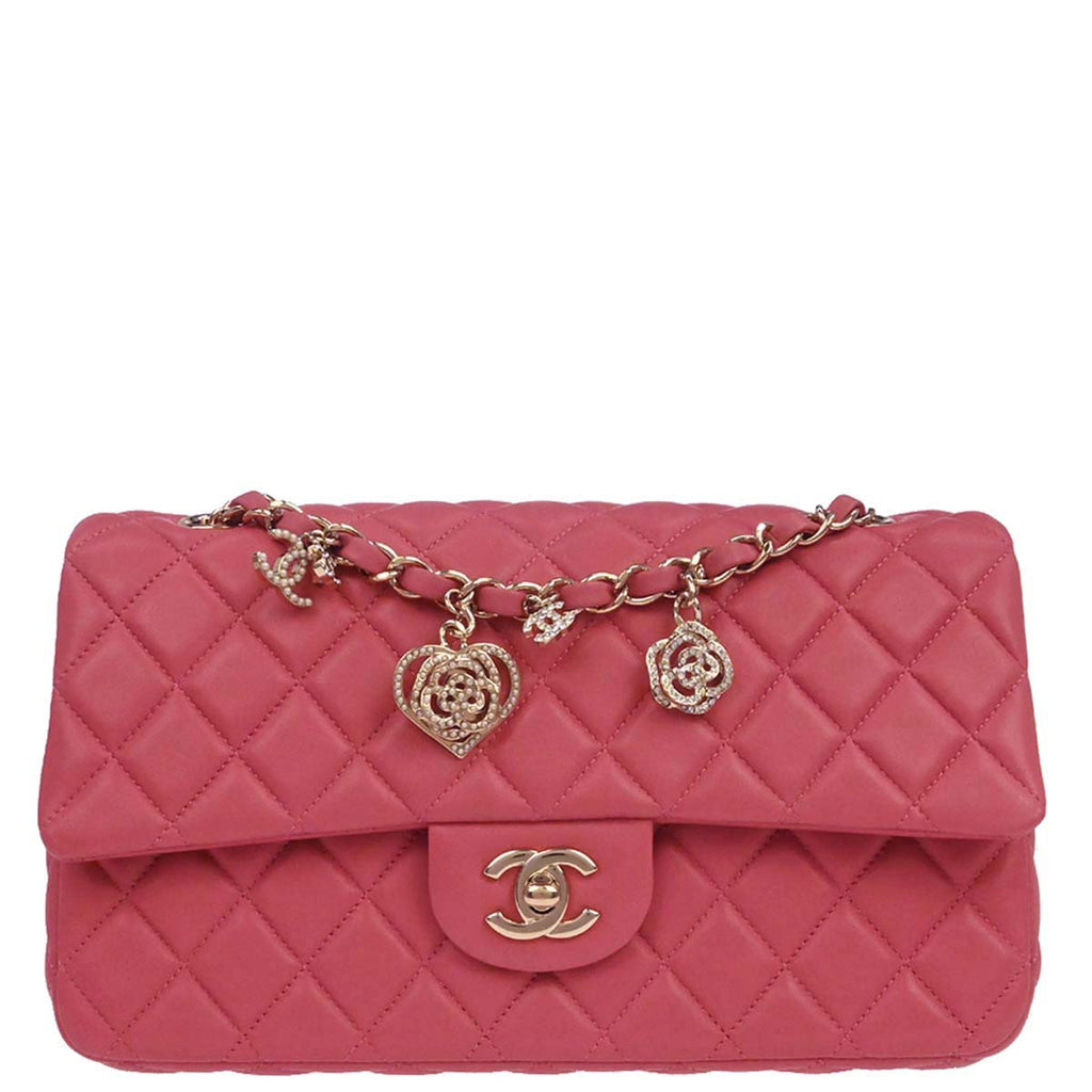 Chanel Pink Lambskin Valentine Shoulder Bag