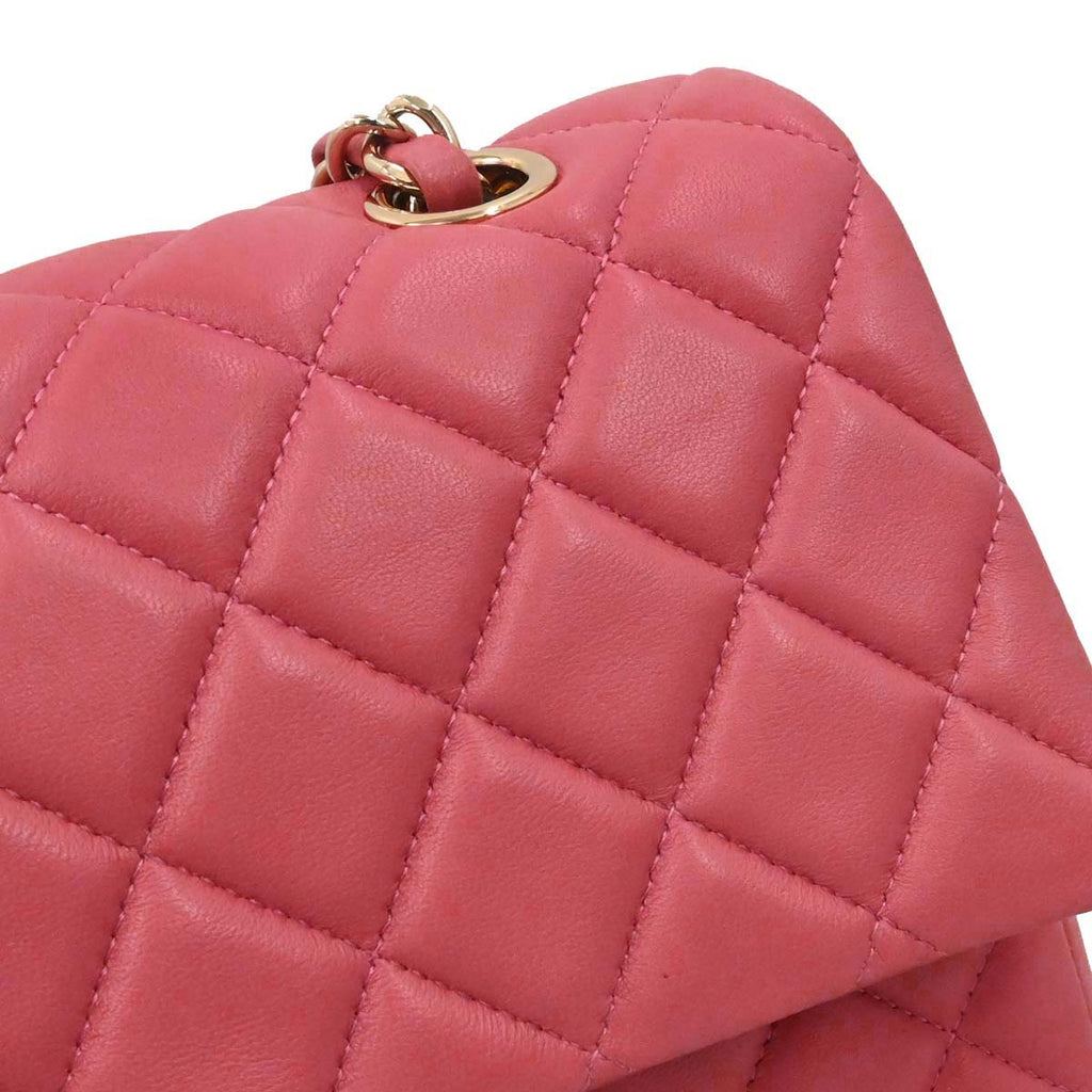 Chanel Pink Lambskin Valentine Shoulder Bag