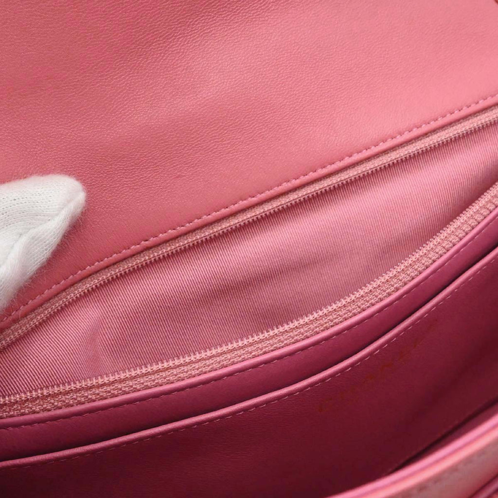 Chanel Pink Lambskin Valentine Shoulder Bag