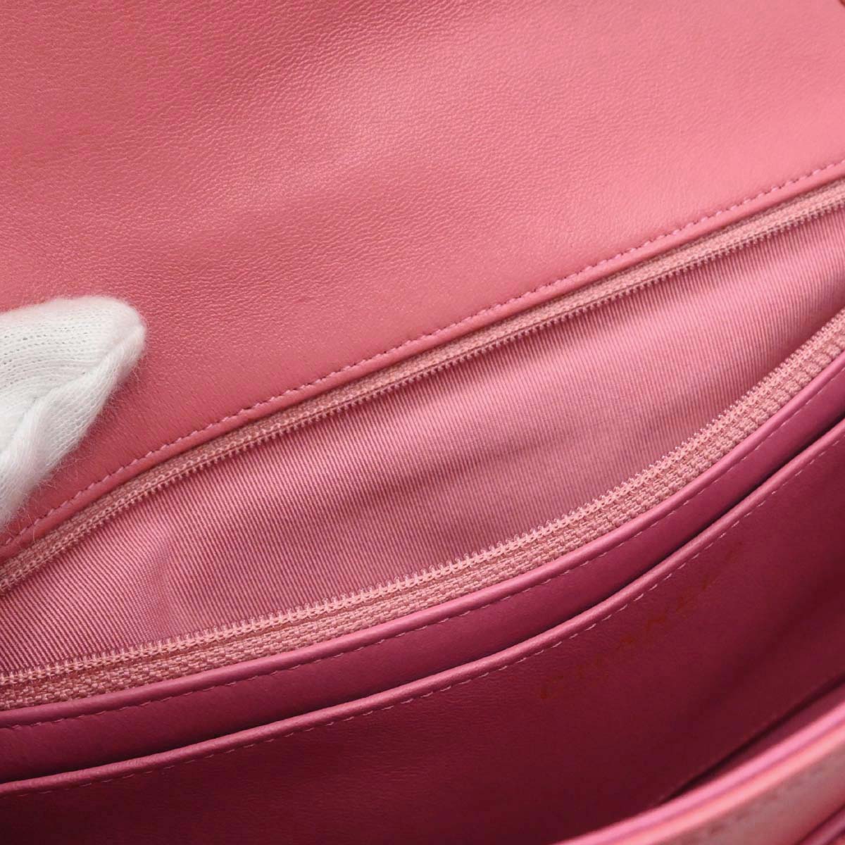 Chanel Pink Lambskin Valentine Shoulder Bag