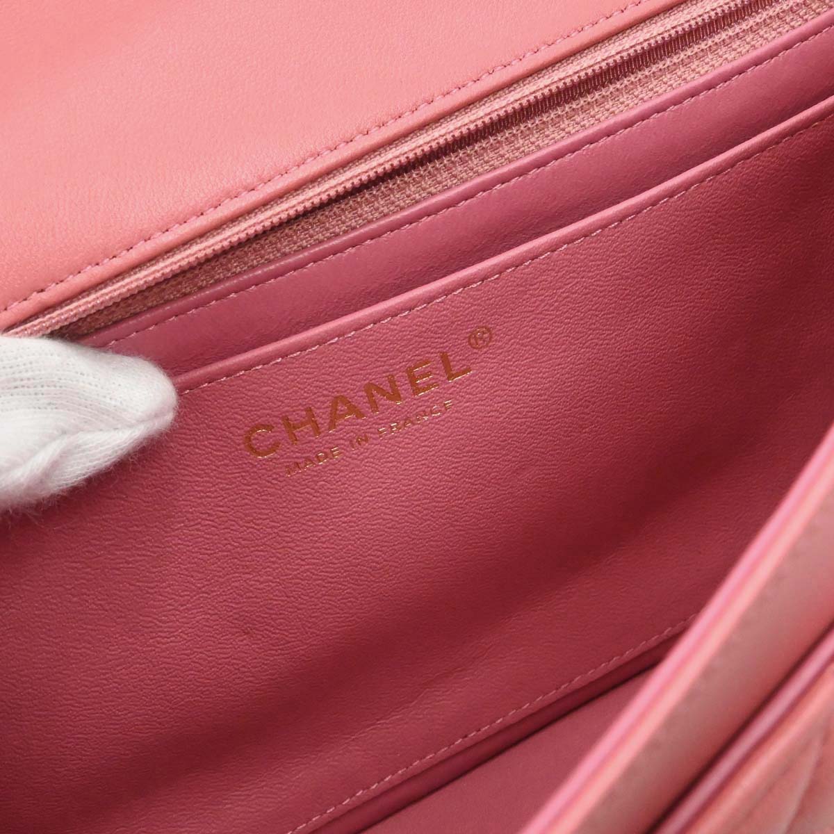 Chanel Pink Lambskin Valentine Shoulder Bag