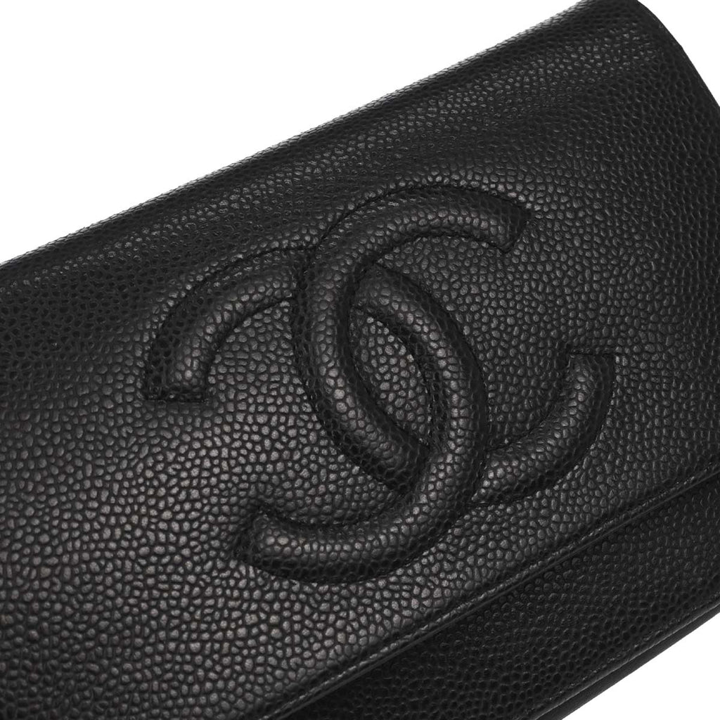 Chanel Black Caviar Timeless WOC Wallet on Chain Shoulder Bag