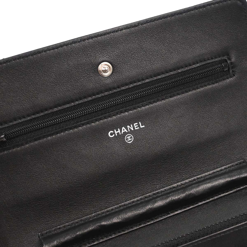 Chanel Black Caviar Timeless WOC Wallet on Chain Shoulder Bag