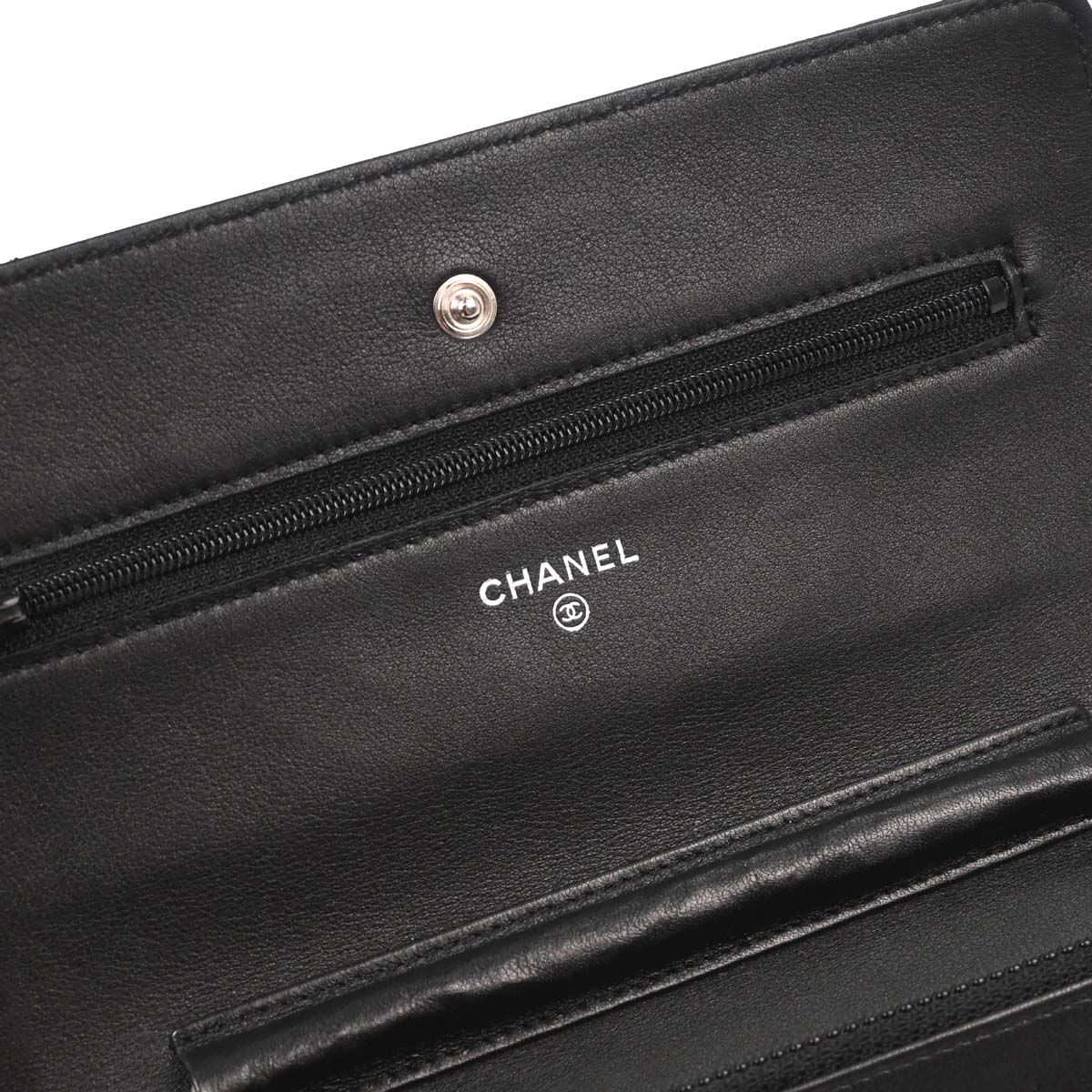 Chanel Black Caviar Timeless WOC Wallet on Chain Shoulder Bag