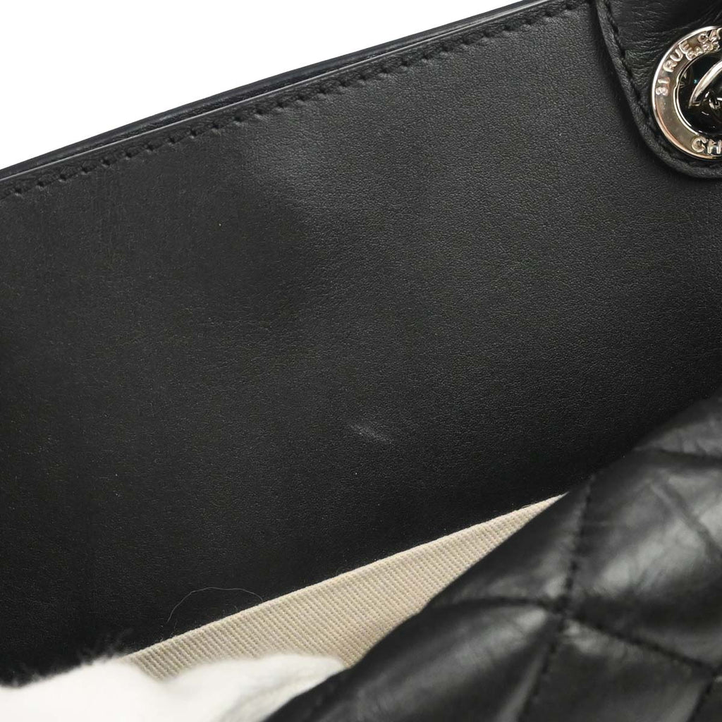Chanel 2012-2013 Black Calfskin Bi-Coco Tote 2way Chain Handbag