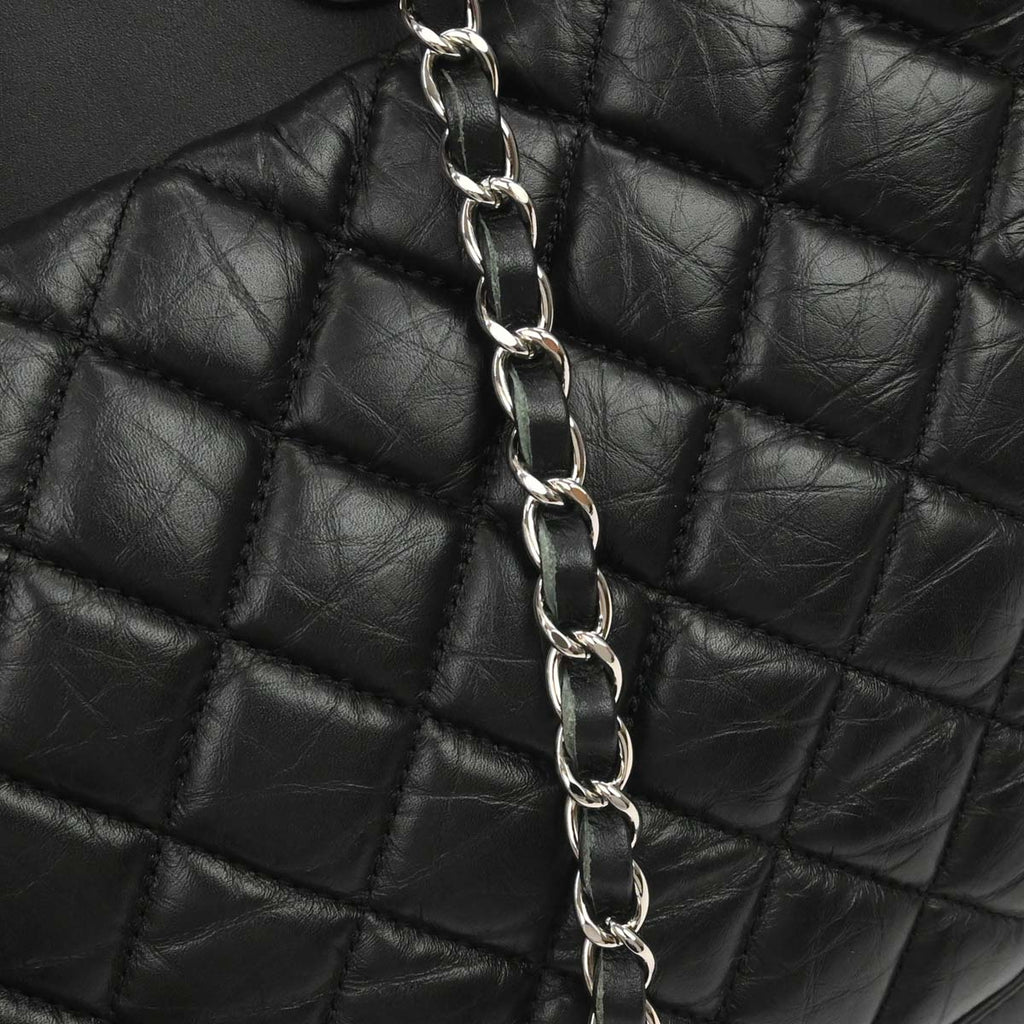 Chanel 2012-2013 Black Calfskin Bi-Coco Tote 2way Chain Handbag