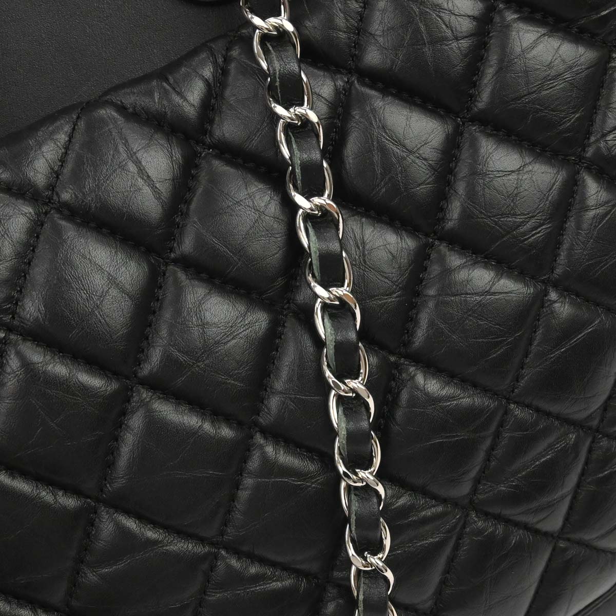 Chanel 2012-2013 Black Calfskin Bi-Coco Tote 2way Chain Handbag