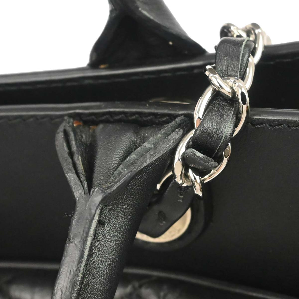 Chanel 2012-2013 Black Calfskin Bi-Coco Tote 2way Chain Handbag