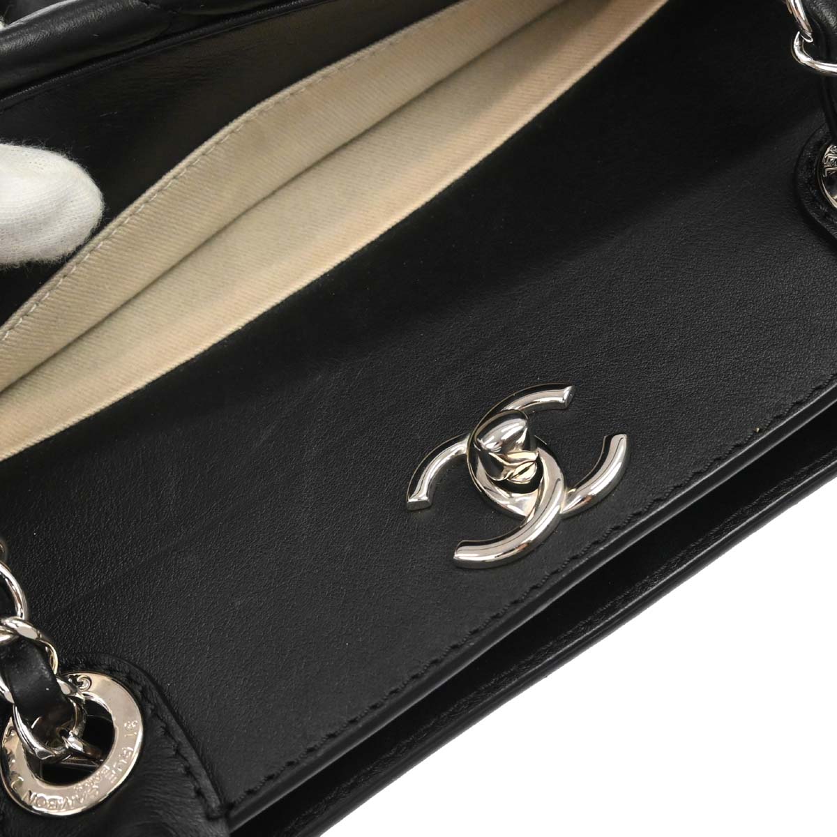 Chanel 2012-2013 Black Calfskin Bi-Coco Tote 2way Chain Handbag