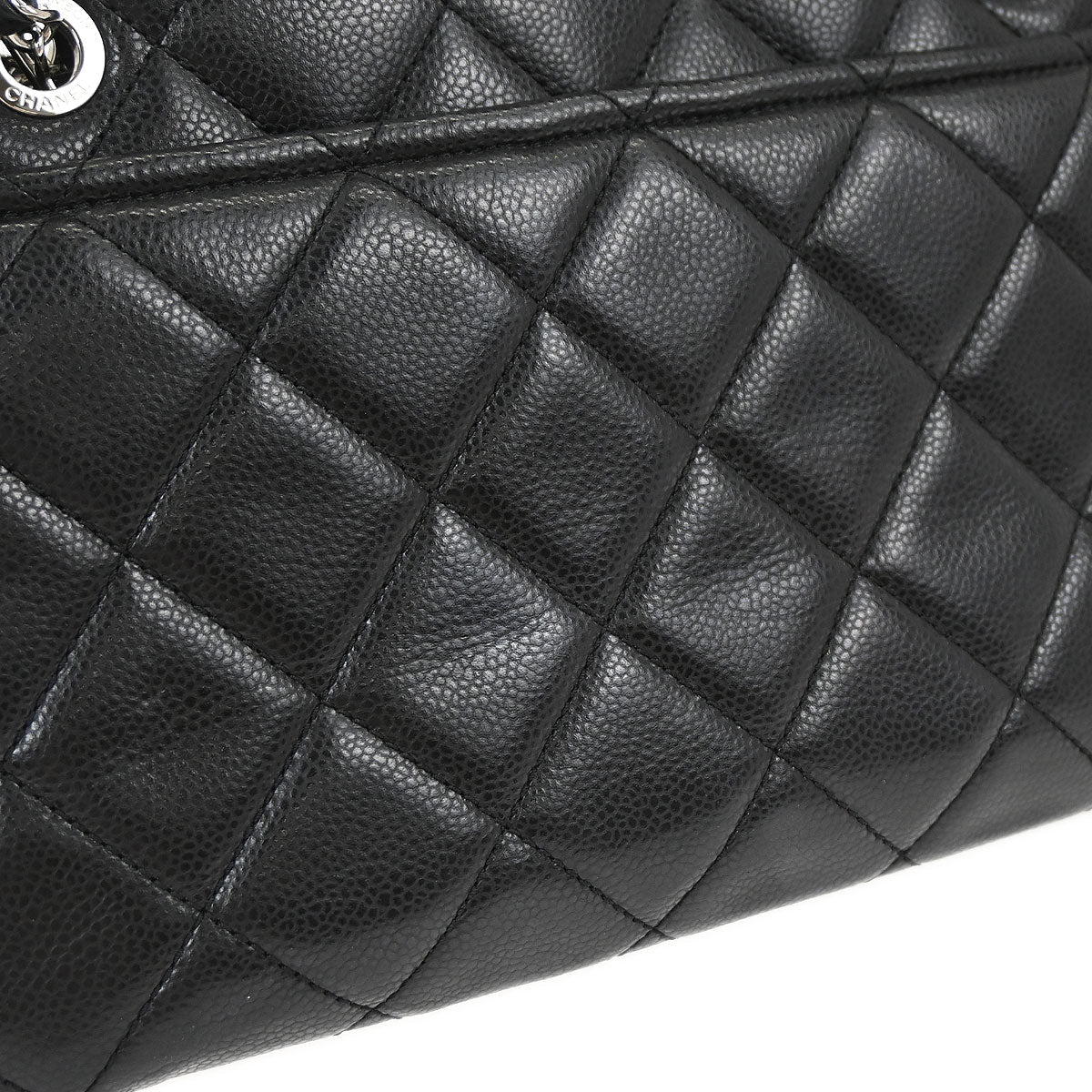 Chanel Black Caviar Skin Timeless CC Chain Tote Bag