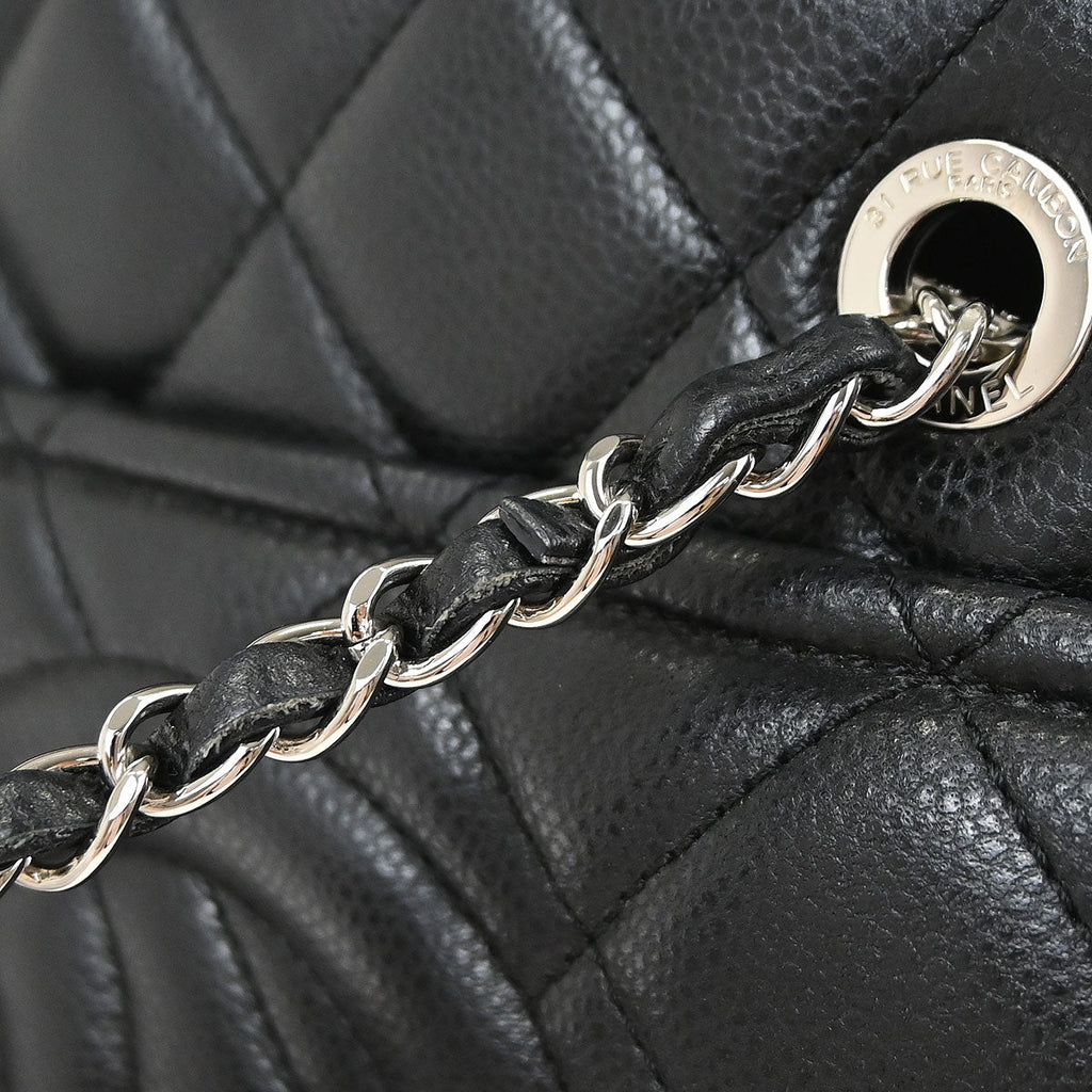 Chanel Black Caviar Skin Timeless CC Chain Tote Bag