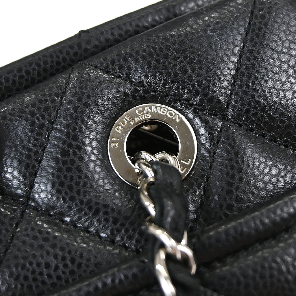 Chanel Black Caviar Skin Timeless CC Chain Tote Bag