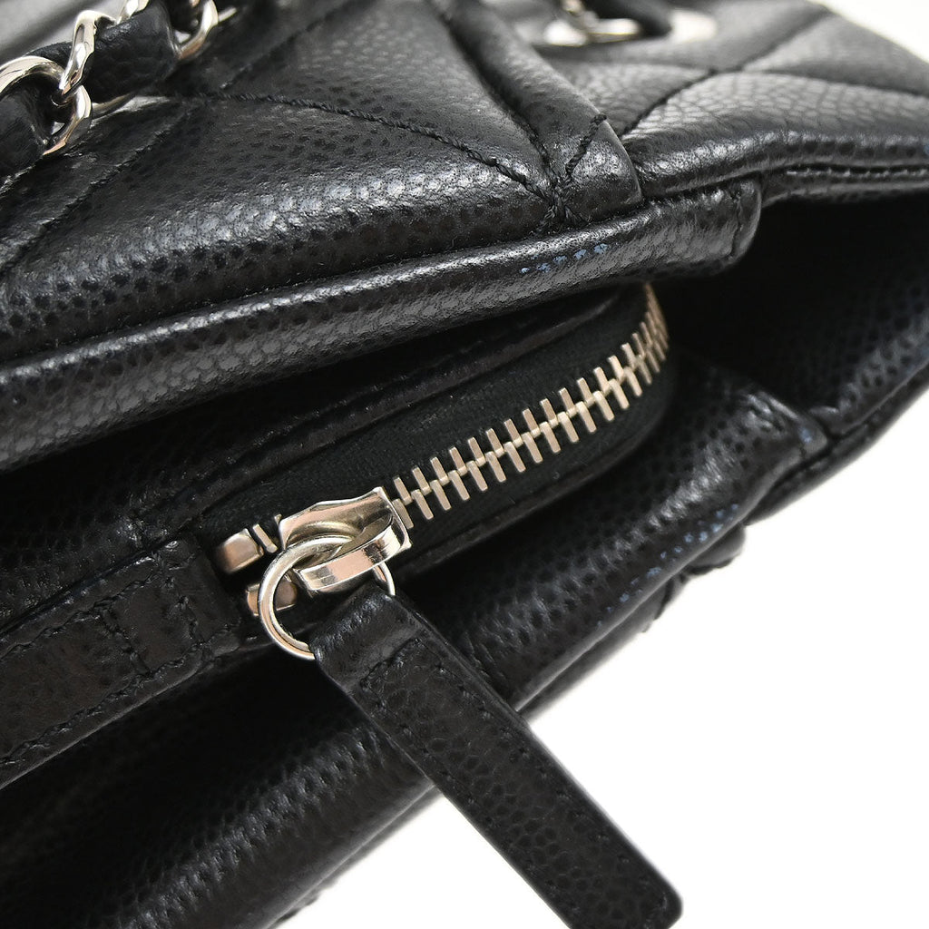 Chanel Black Caviar Skin Timeless CC Chain Tote Bag