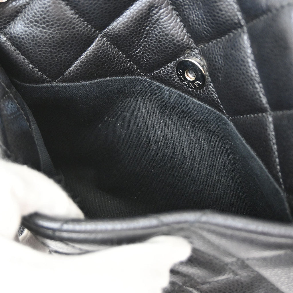 Chanel Black Caviar Skin Timeless CC Chain Tote Bag