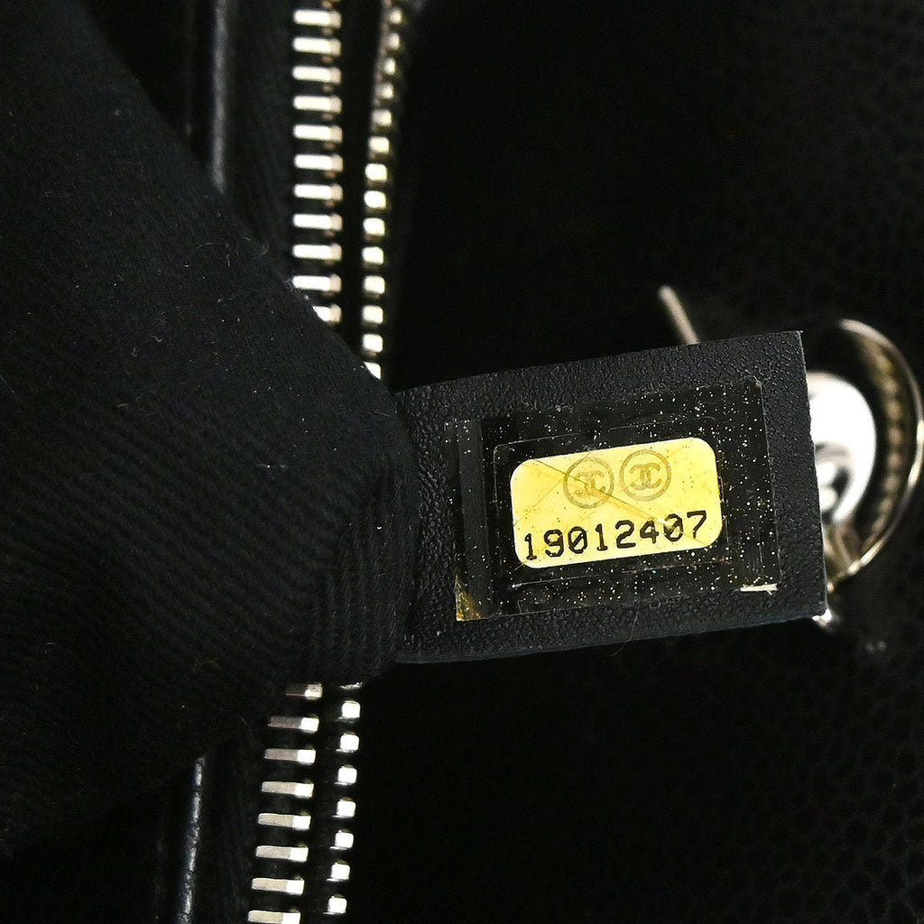Chanel Black Caviar Skin Timeless CC Chain Tote Bag