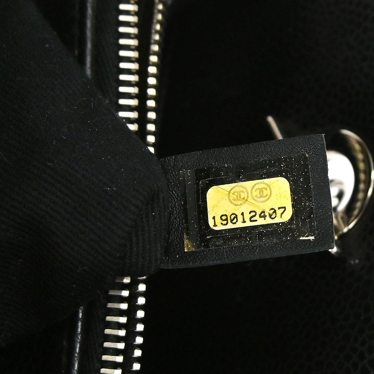 Chanel Black Caviar Skin Timeless CC Chain Tote Bag