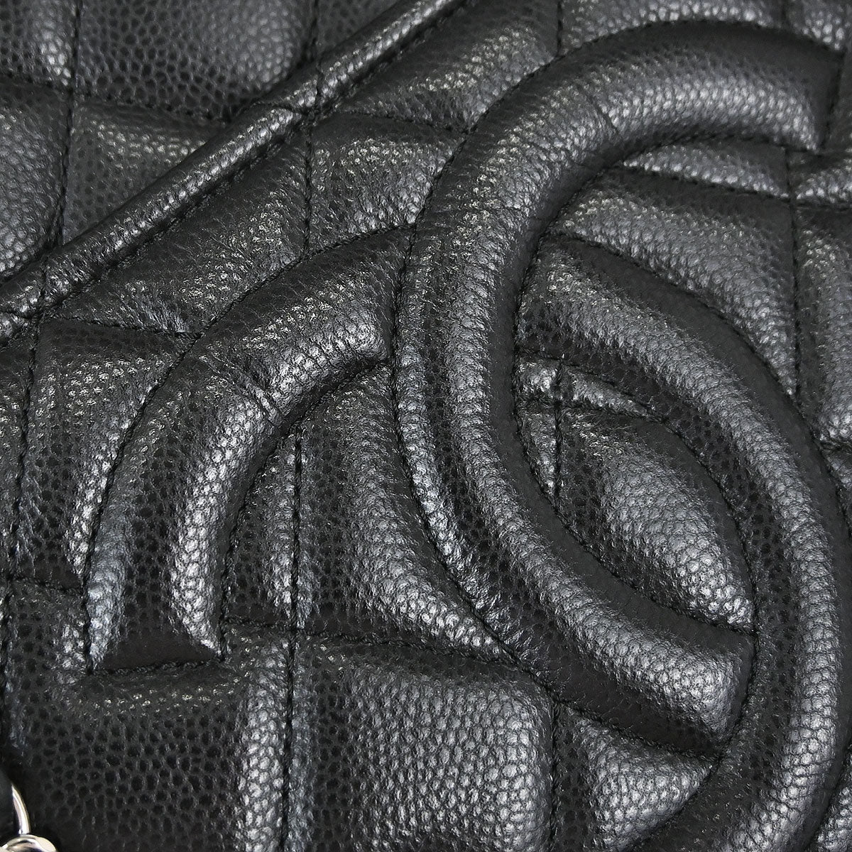 Chanel Black Caviar Skin Timeless CC Chain Tote Bag
