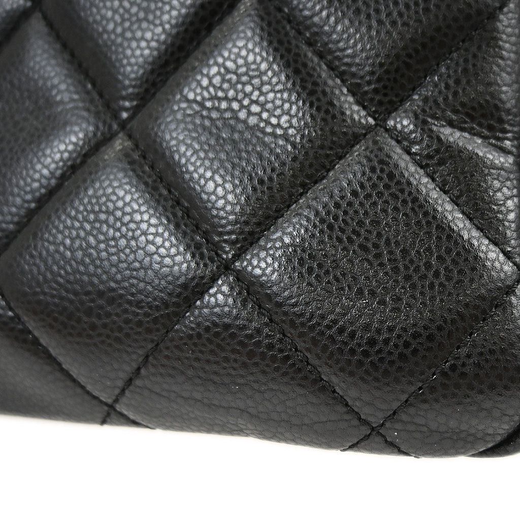 Chanel Black Caviar Skin Timeless CC Chain Tote Bag