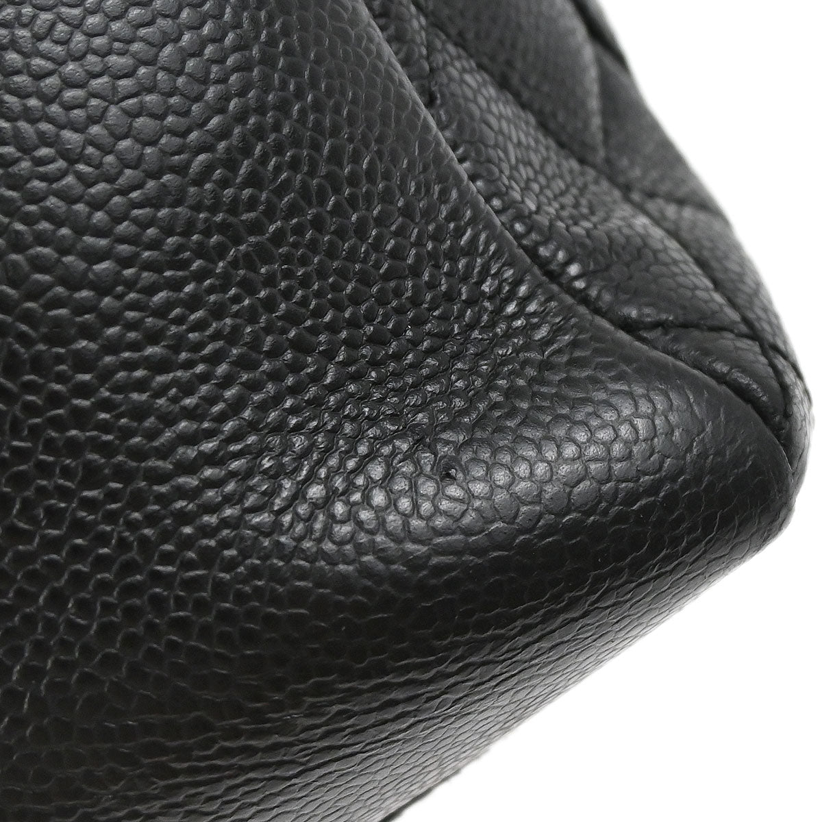 Chanel Black Caviar Skin Grand Shopping Tote GST Chain Handbag