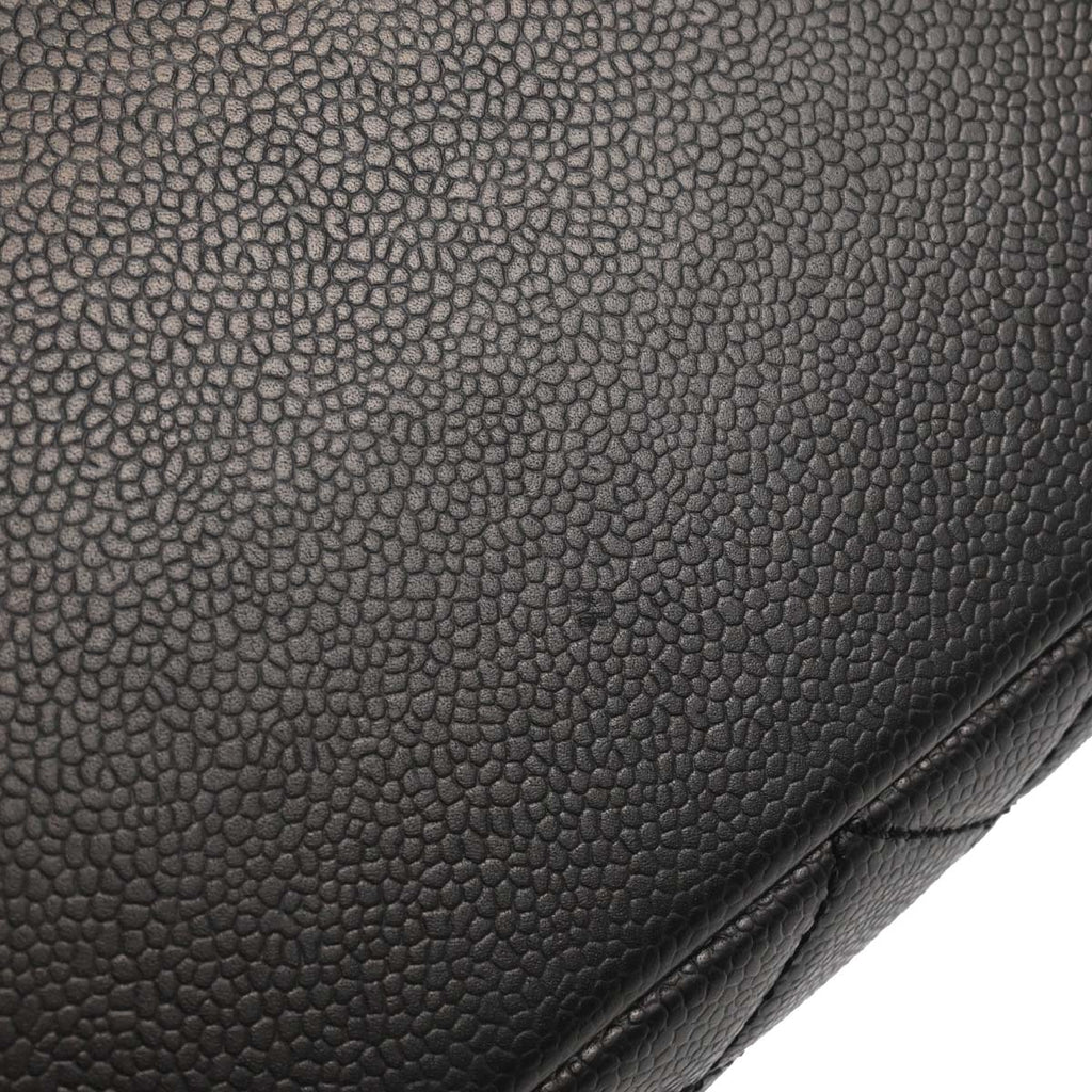 Chanel 2013-2014 Black Caviar Grand Shopping Tote GST Chain Handbag