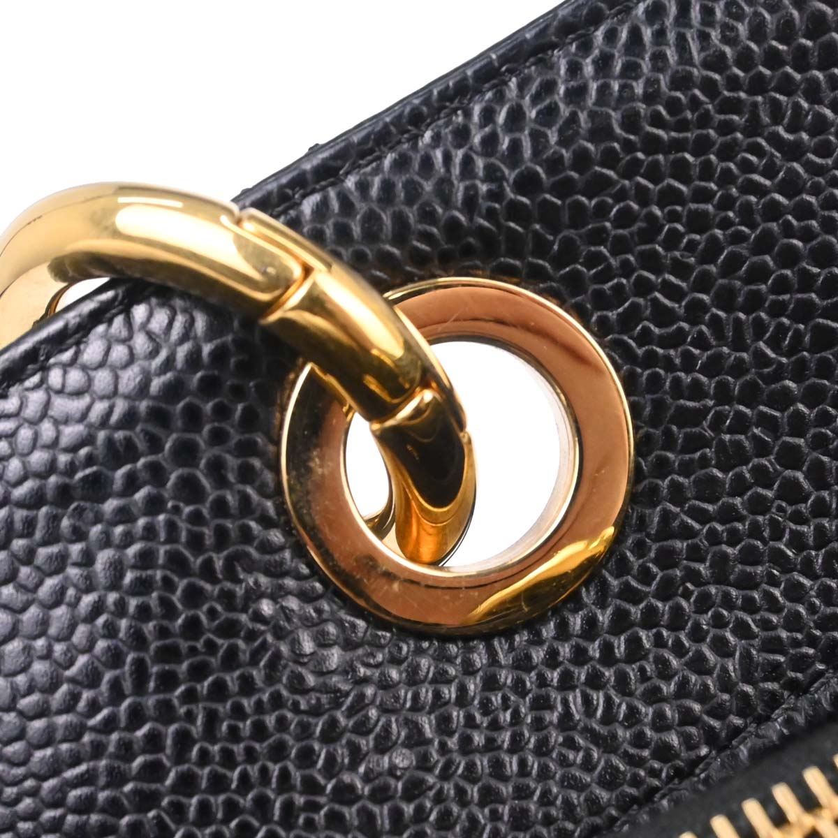 Chanel 2013-2014 Black Caviar Grand Shopping Tote GST Chain Handbag