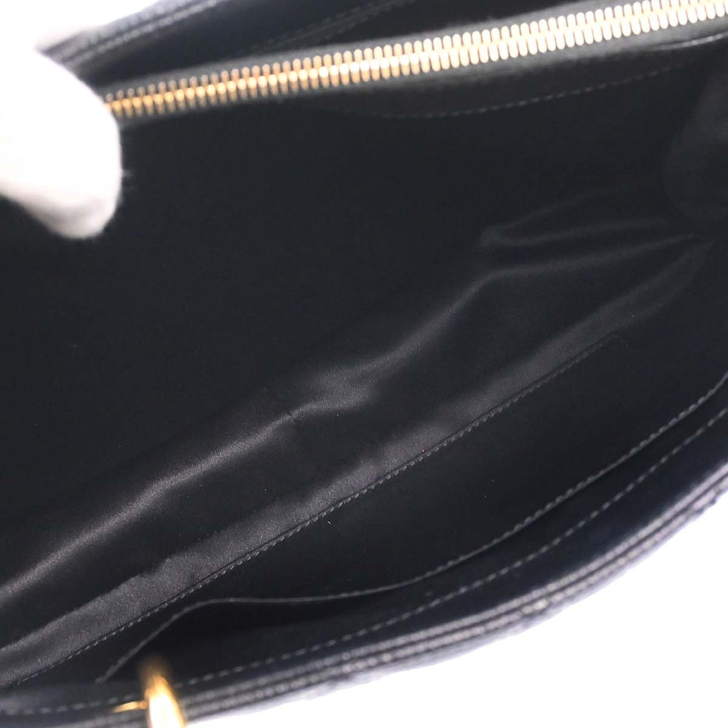 Chanel 2013-2014 Black Caviar Grand Shopping Tote GST Chain Handbag
