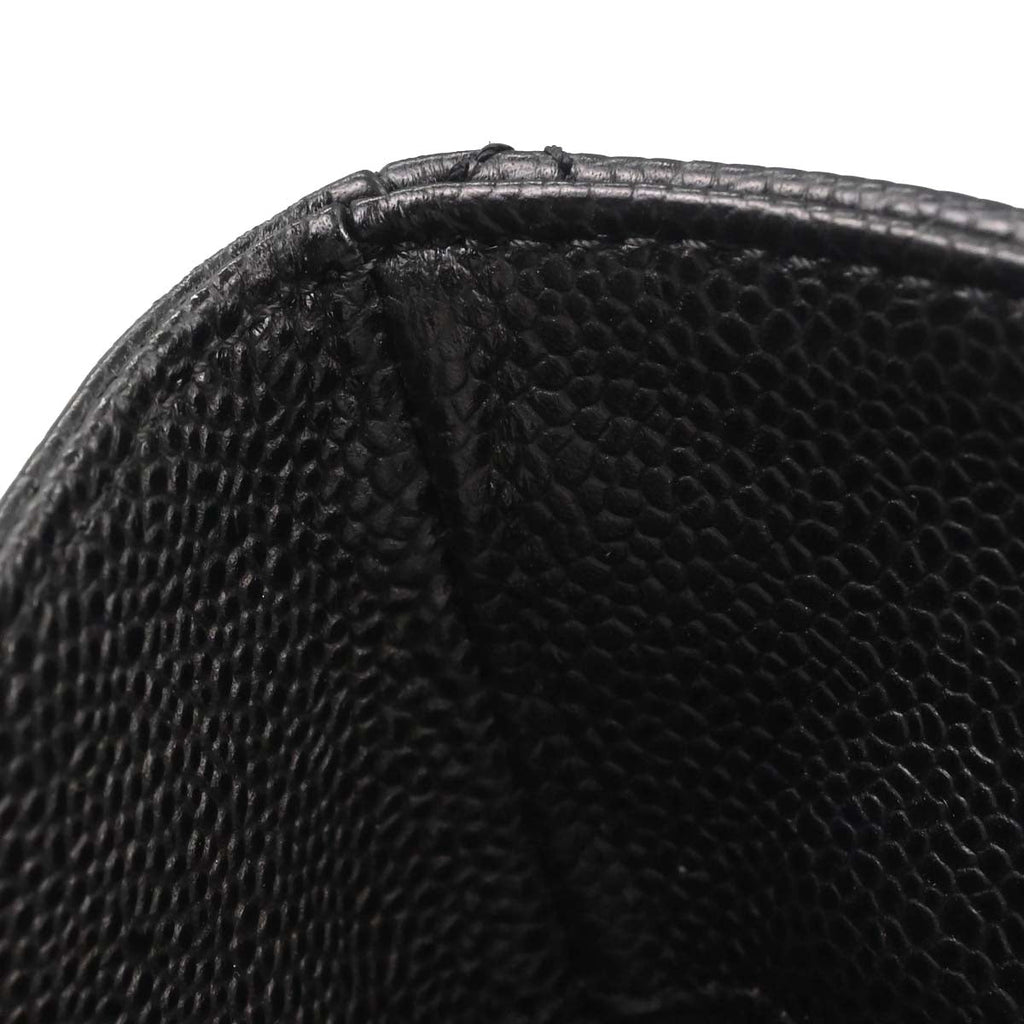 Chanel 2013-2014 Black Caviar Grand Shopping Tote GST Chain Handbag
