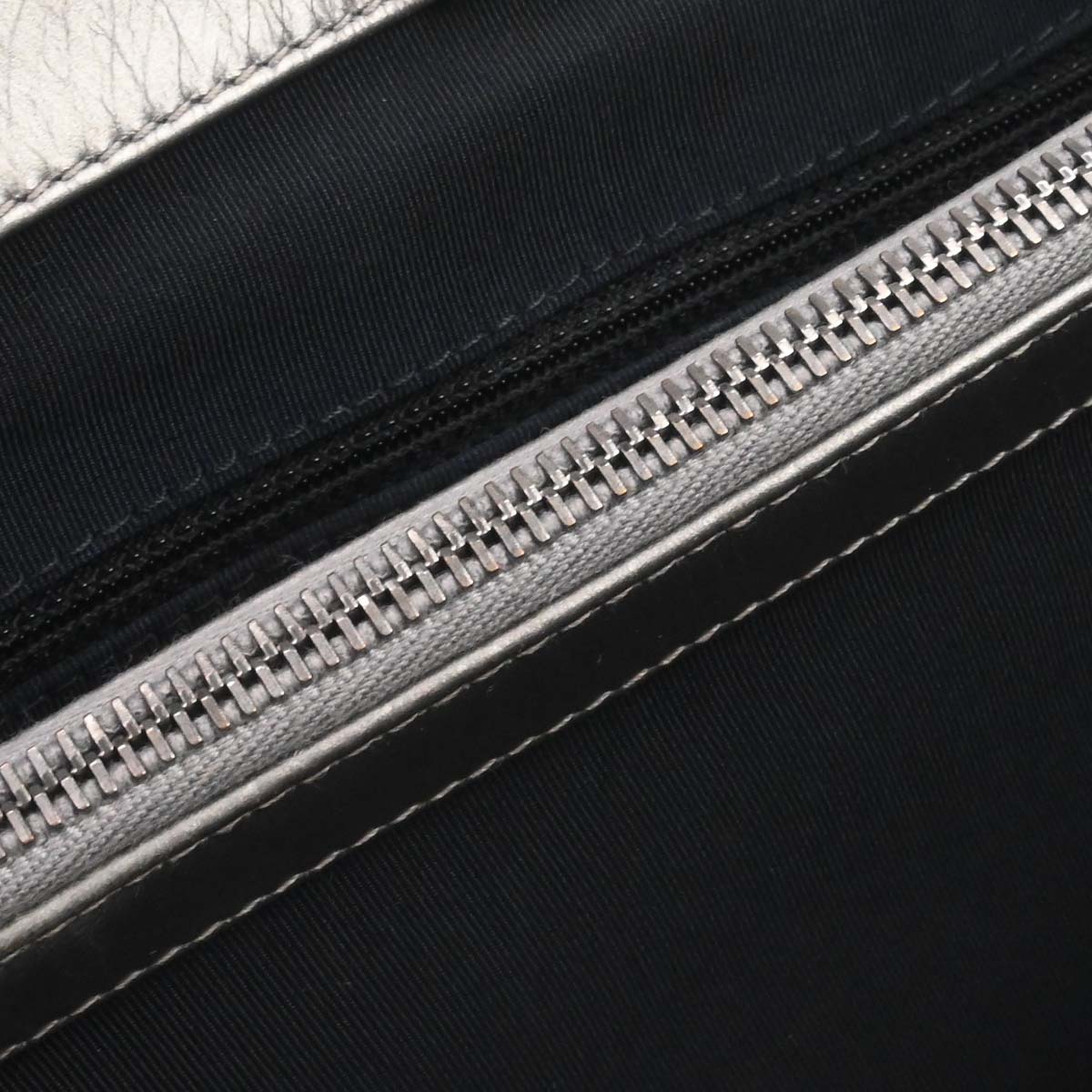 Chanel Metallic Silver Calfskin Chain Me Tote Handbag