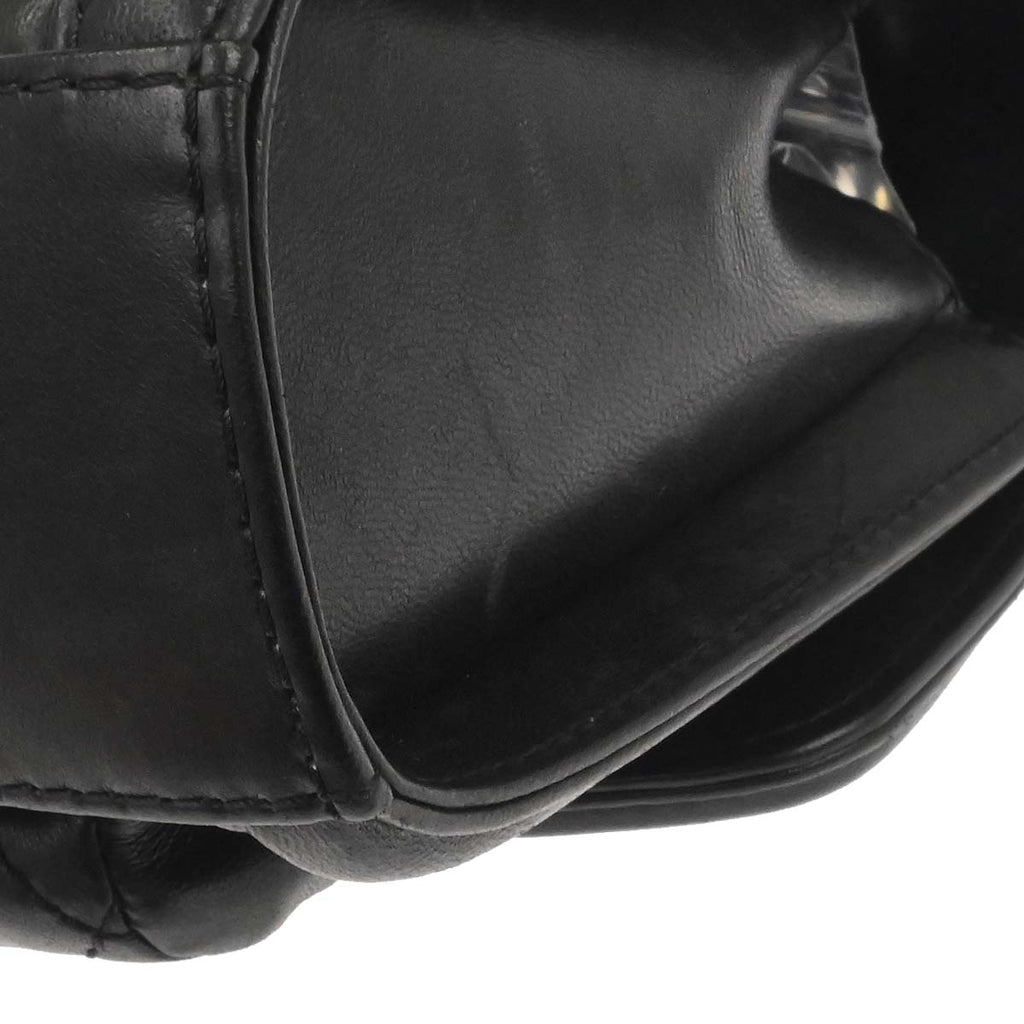 Chanel Black Lambskin Geometric Flap Shoulder Bag