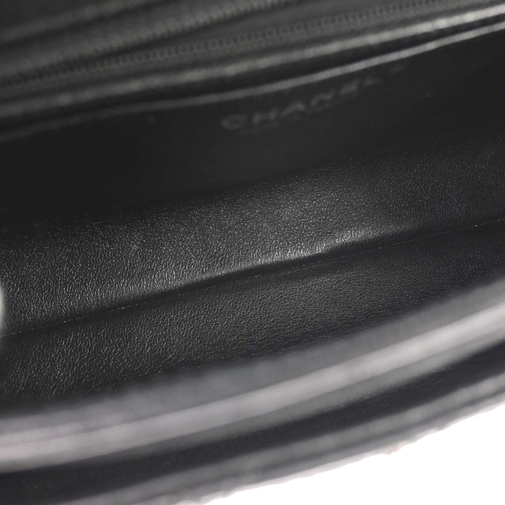 Chanel Black Lambskin Geometric Flap Shoulder Bag