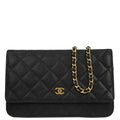 Chanel Black Caviar Classic WOC Wallet on Chain Bag