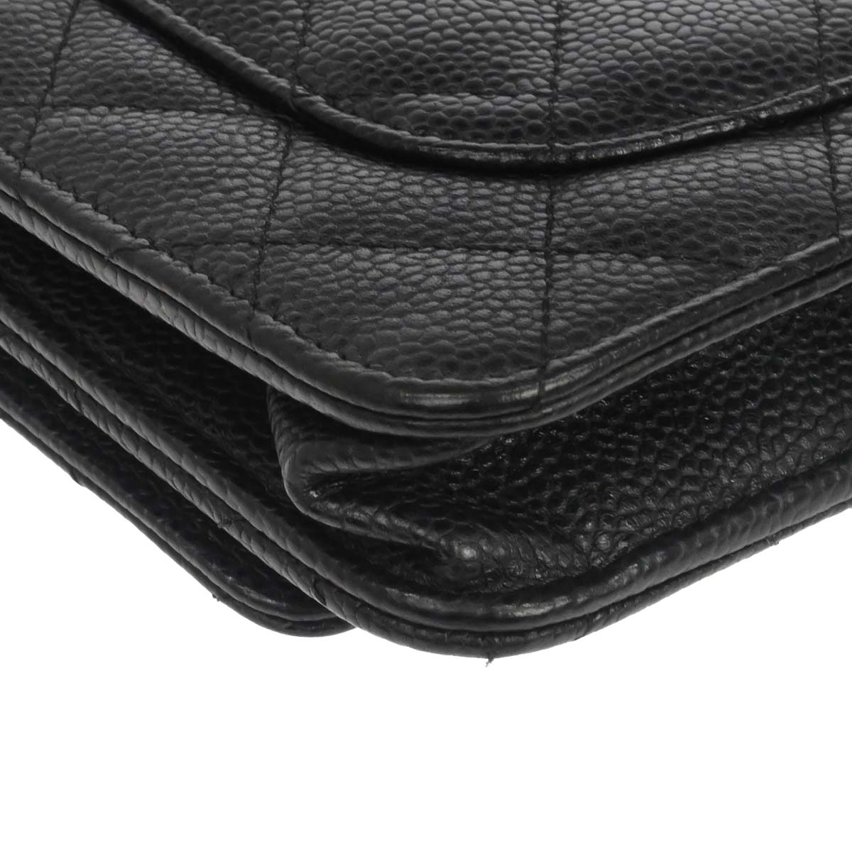 Chanel Black Caviar Classic WOC Wallet on Chain Bag