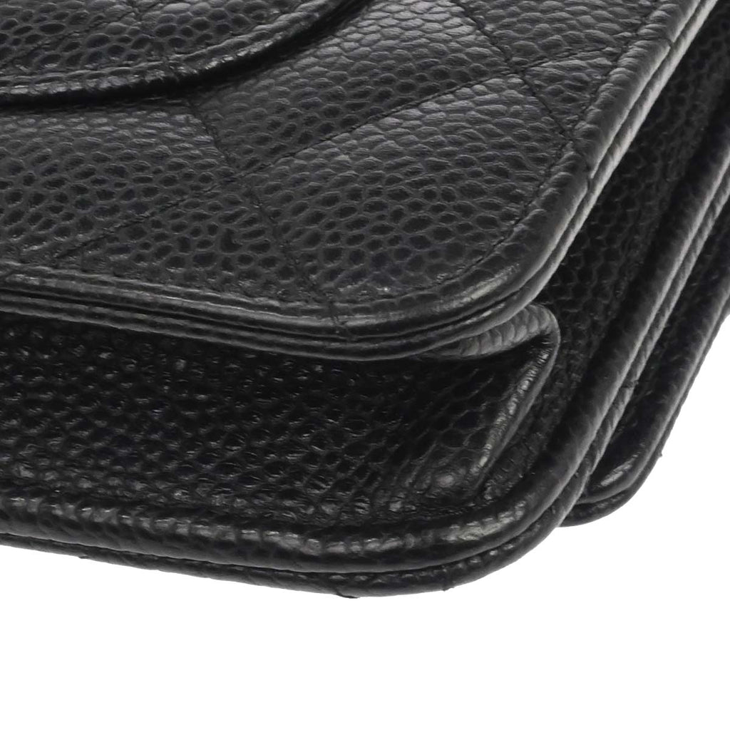 Chanel Black Caviar Classic WOC Wallet on Chain Bag