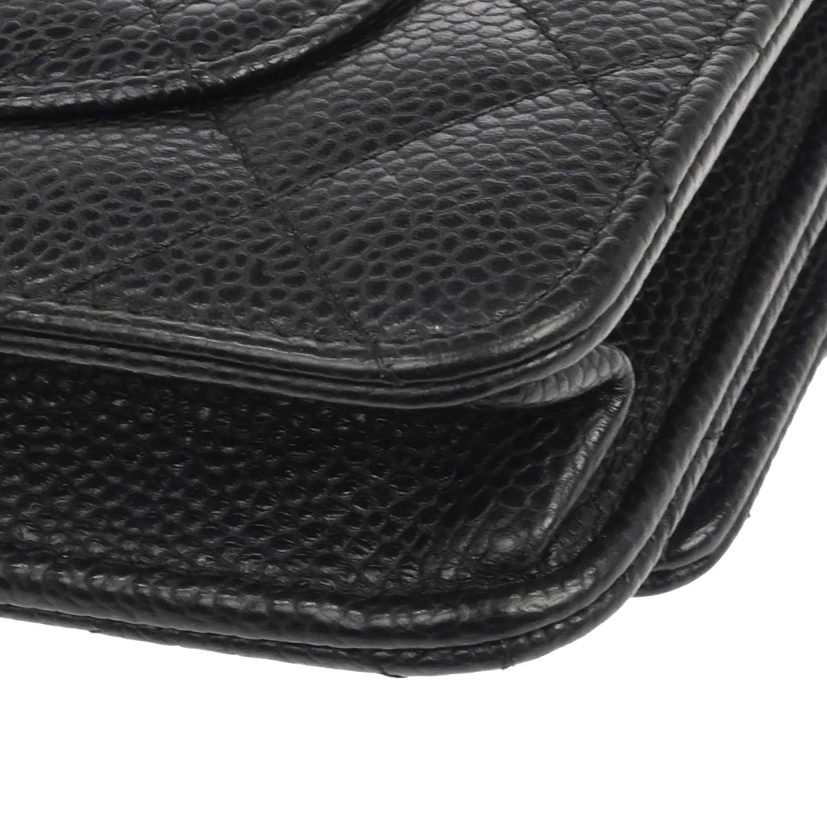 Chanel Black Caviar Classic WOC Wallet on Chain Bag