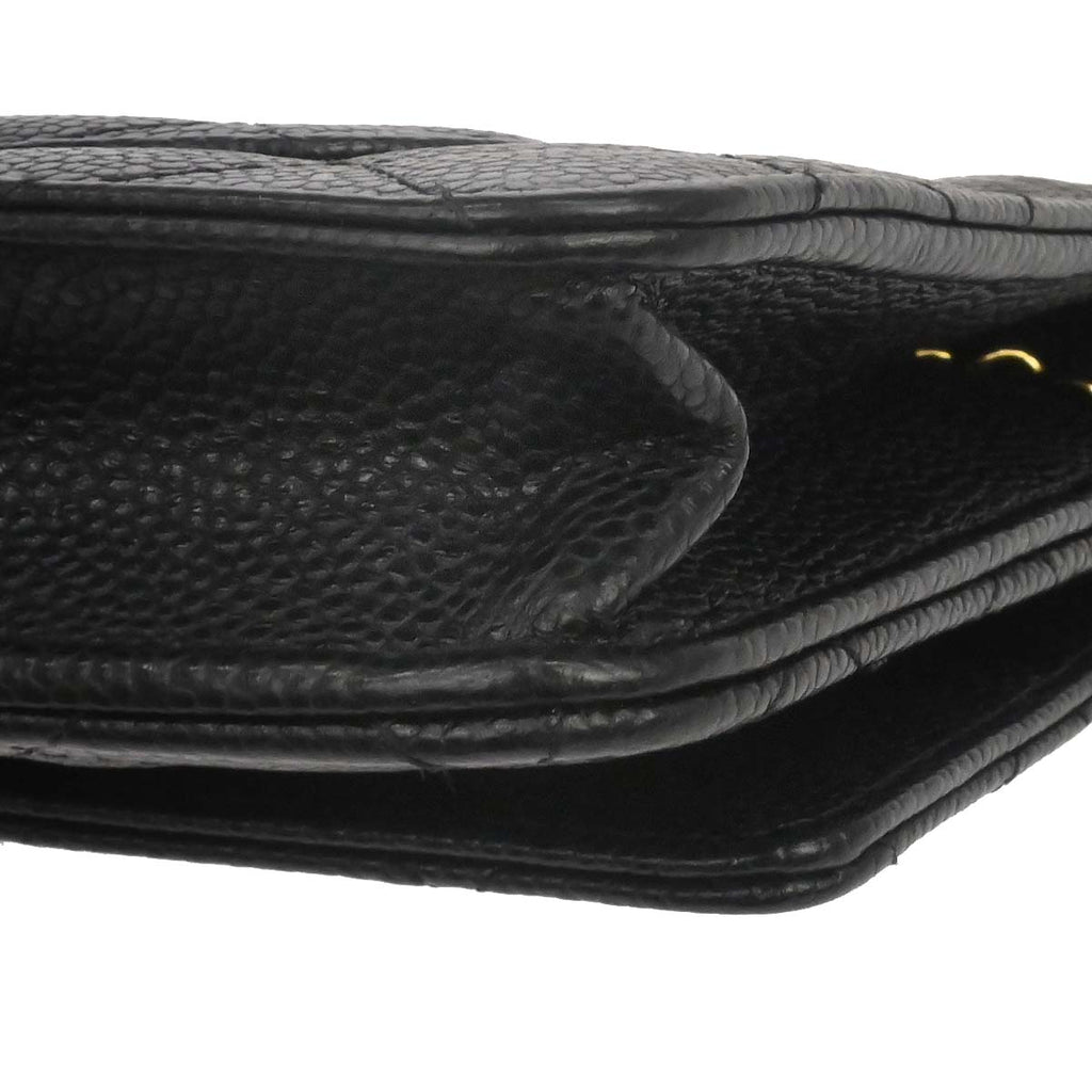Chanel Black Caviar Classic WOC Wallet on Chain Bag