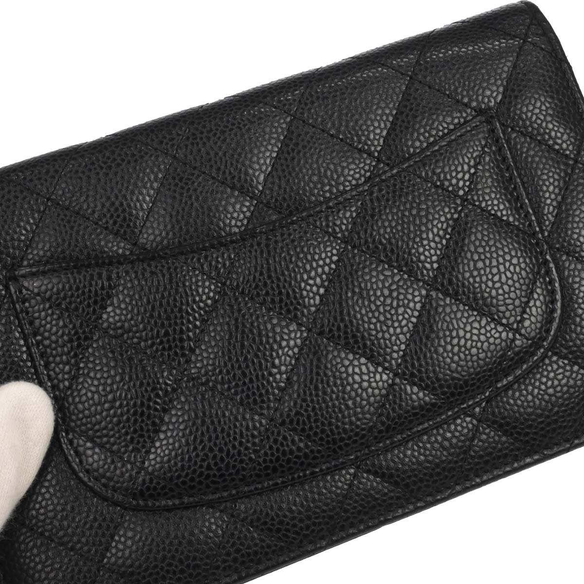 Chanel Black Caviar Classic WOC Wallet on Chain Bag