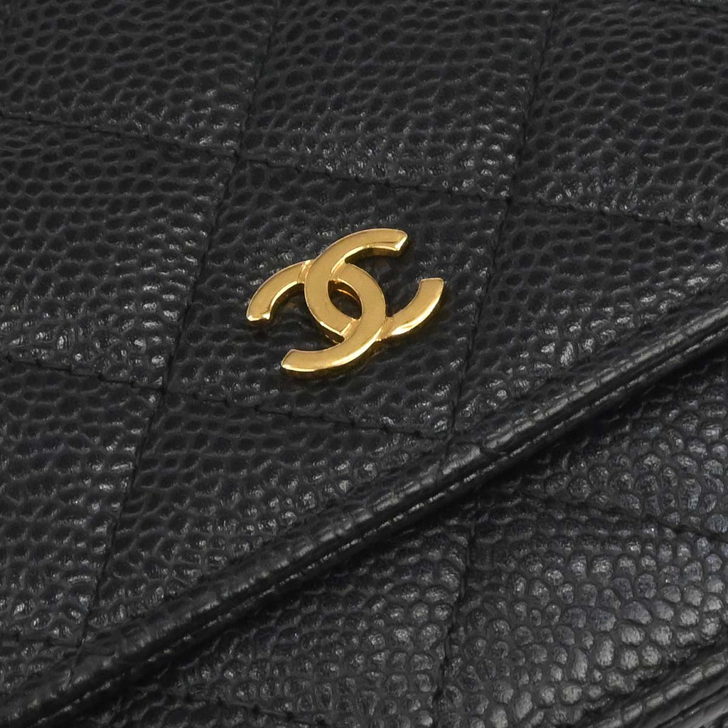 Chanel Black Caviar Classic WOC Wallet on Chain Bag