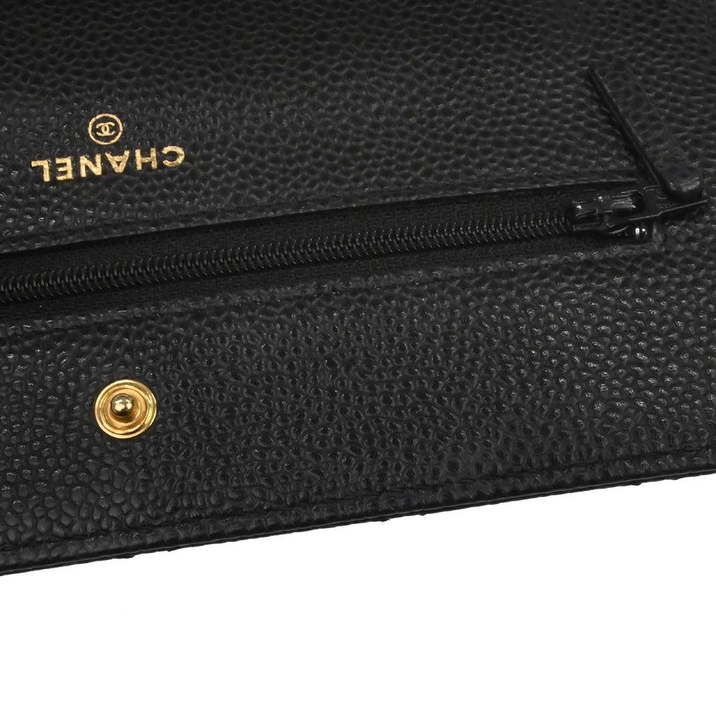 Chanel Black Caviar Classic WOC Wallet on Chain Bag