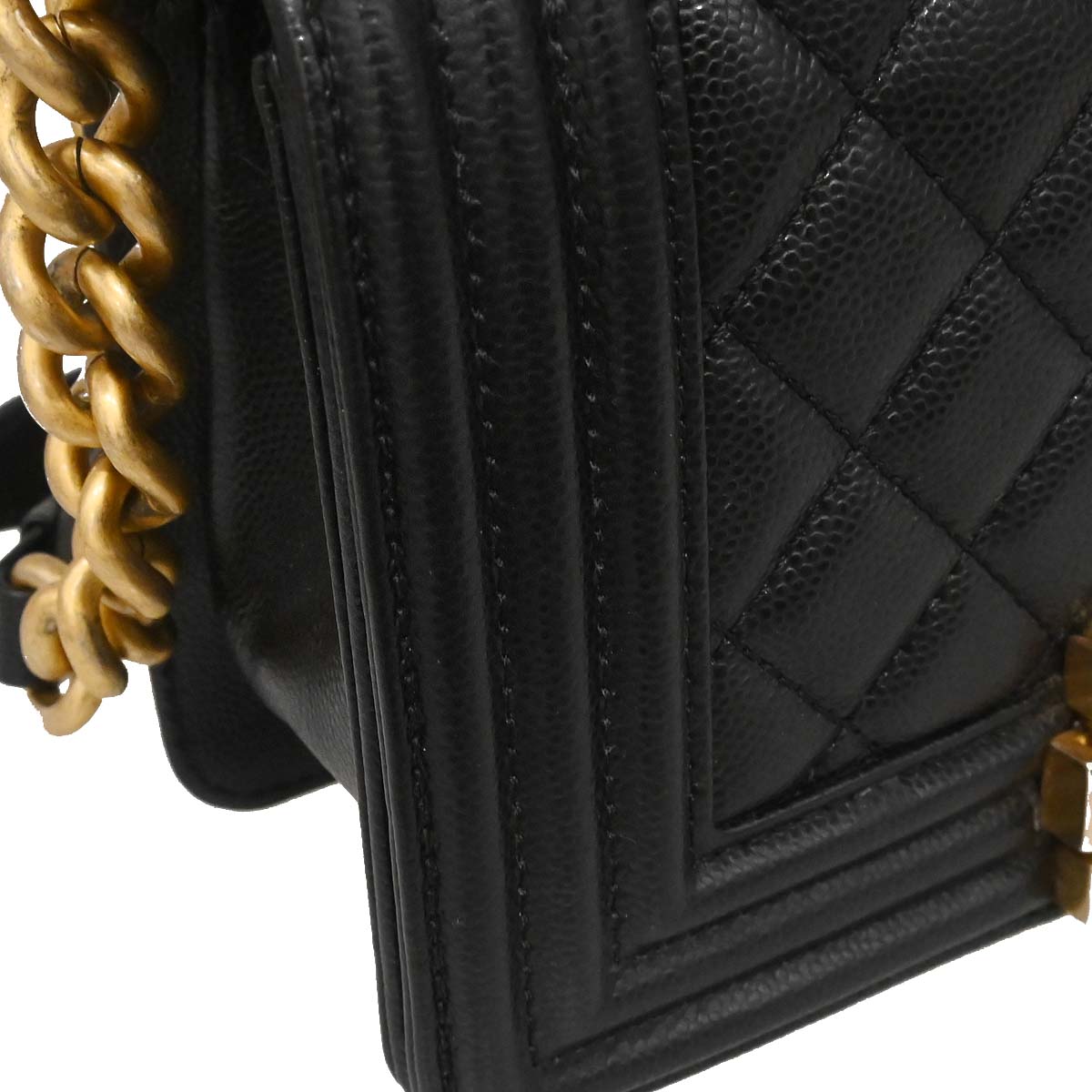 Boy Chanel Black Caviar Small Chain Shoulder Bag