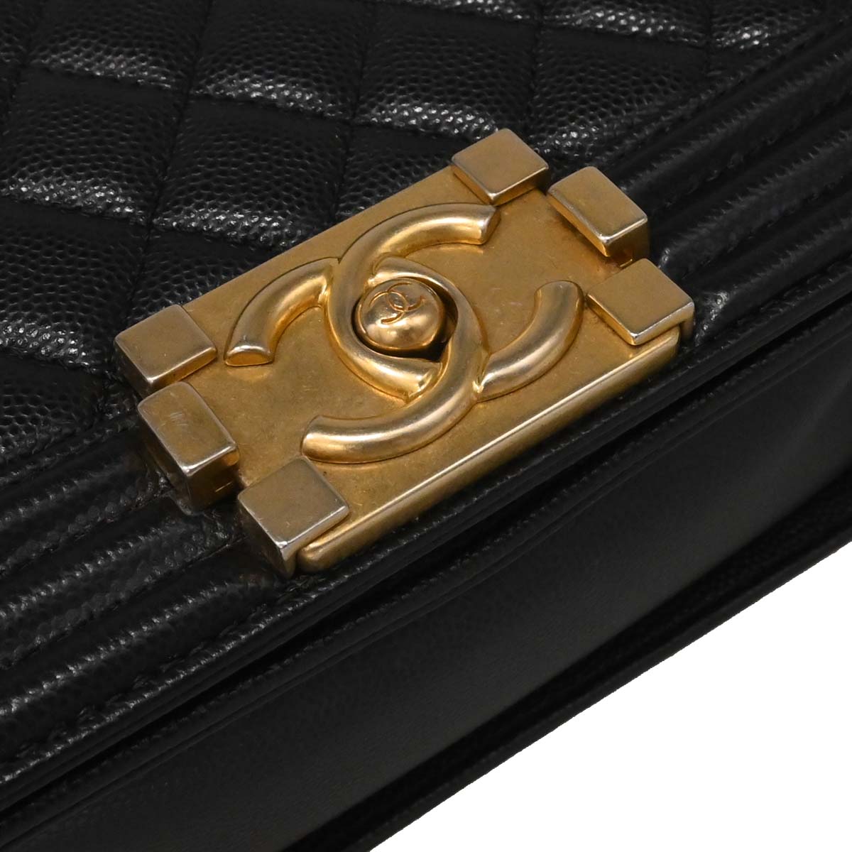 Boy Chanel Black Caviar Small Chain Shoulder Bag