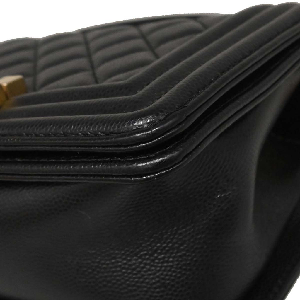 Boy Chanel Black Caviar Small Chain Shoulder Bag