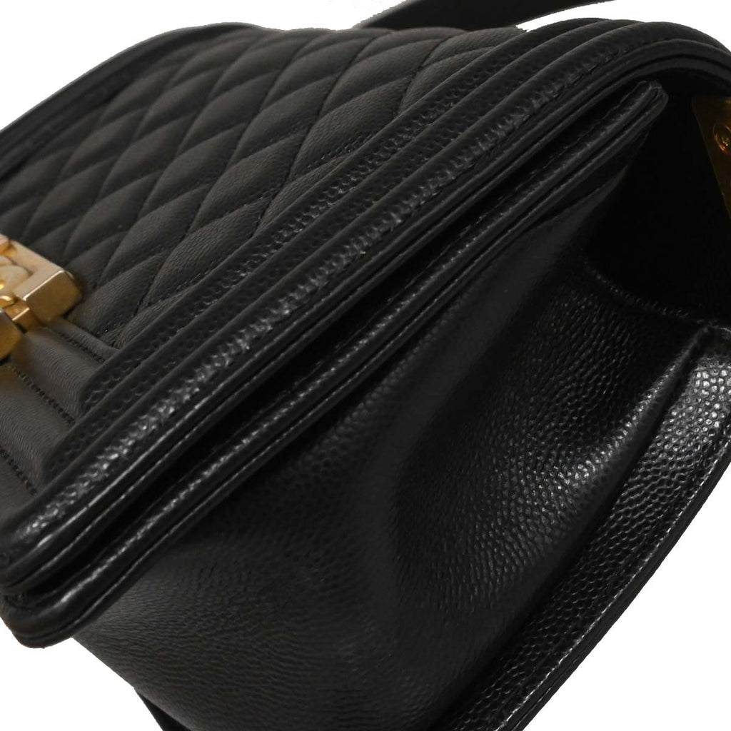 Boy Chanel Black Caviar Small Chain Shoulder Bag